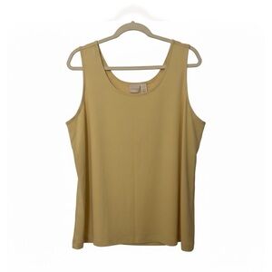 Chico's Butter Yellow Sleeveless Tank Top - Size 4 (XL/XXL) - Stretchy & Soft
